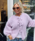 Mohair Soft Zip Tie Ivory Cardigan image 9