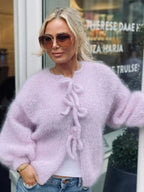 Mohair Soft Zip Tie Ivory Cardigan image 5