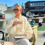 Mohair Soft Zip Tie Ivory Cardigan image 8
