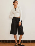 Bow Detail Plain T-Shirt image 3
