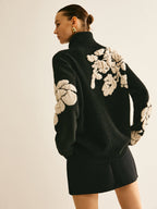 Wool-Blend Turtleneck Jacquard Sweater image 5
