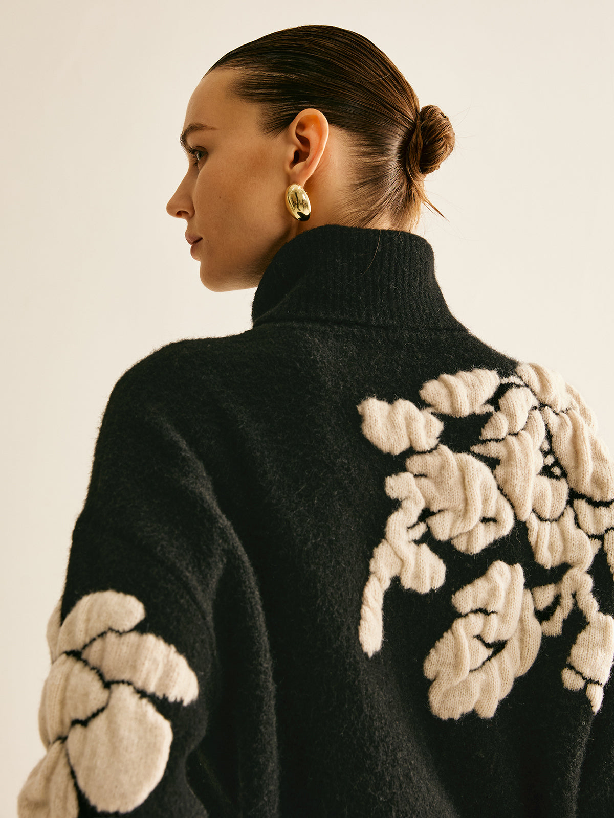 Wool-Blend Turtleneck Jacquard Sweater image 3