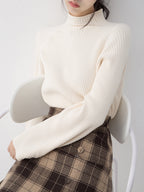 Minimalist Plain Ribbed Sweater image 2