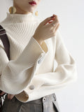 Minimalist Plain Ribbed Sweater image 1