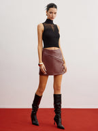 Crop Sheer Panel Sweater Vest image 5