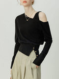 Asymmetrical Cold Shoulder Sweater Co-ords image 1