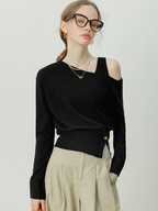 Asymmetrical Cold Shoulder Sweater Co-ords image 2