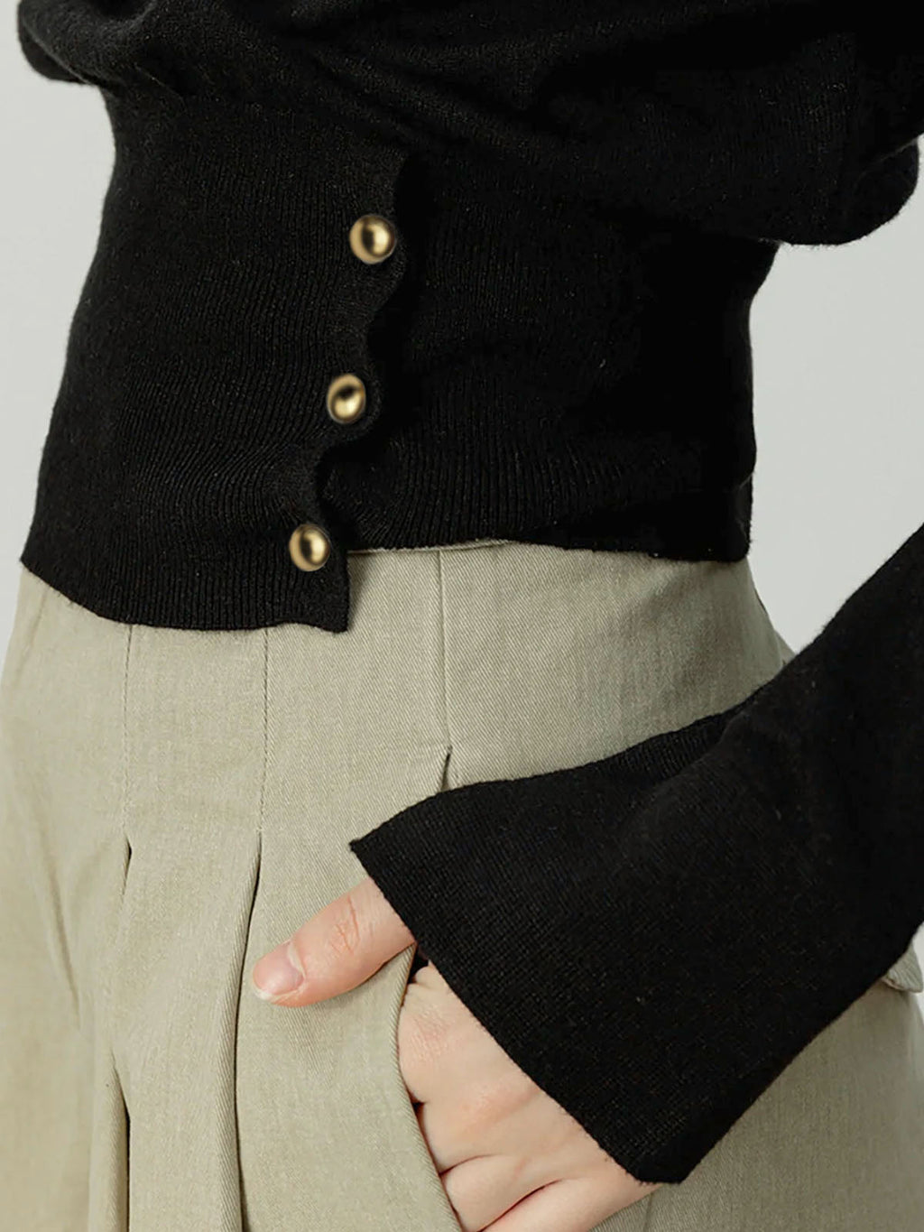 Asymmetrical Cold Shoulder Sweater Co-ords image 5