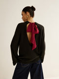 Oversized Open Back Tie Sweater image 1