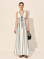 Contrast Trim Dress With Pockets image 5