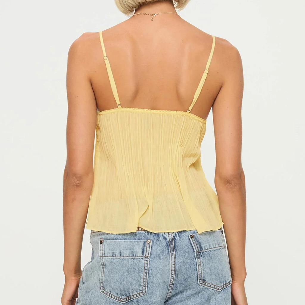 Pleated Bow Babydoll Crop Top image 3