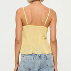 Pleated Bow Babydoll Crop Top image 3