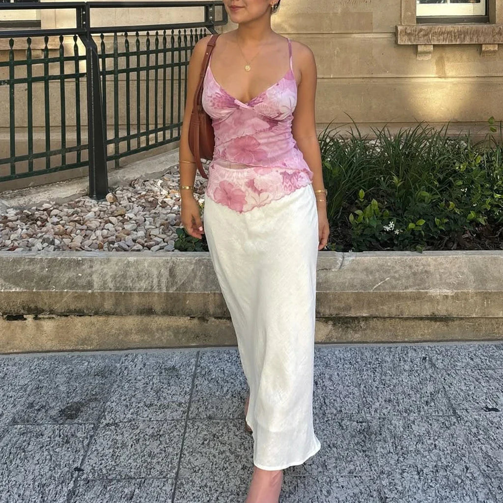 Adjustable Ruffled Backless Crop Top image 2