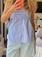 Striped Strapless Tube Crop Top image 5