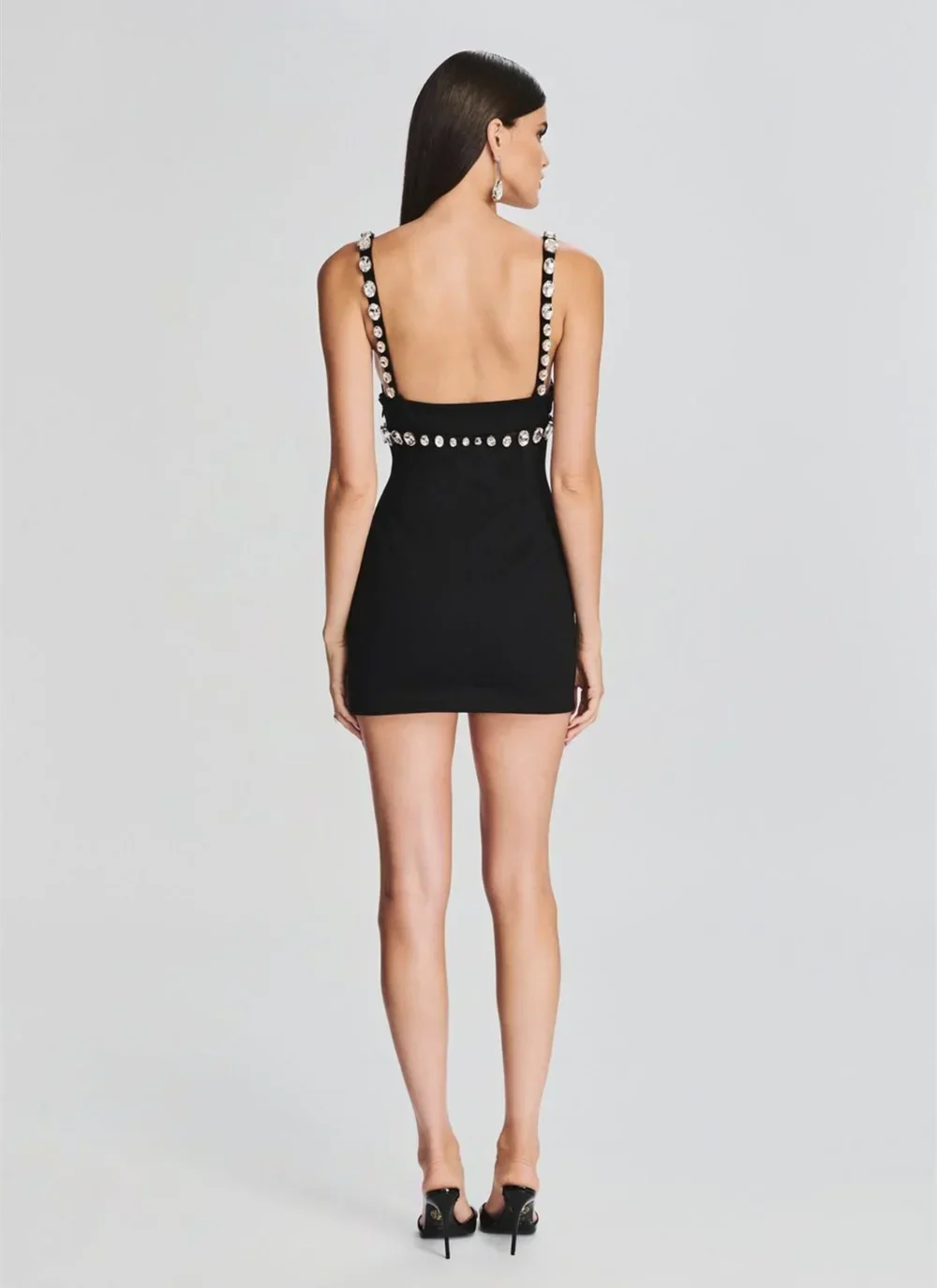 V-Neck Spaghetti Strap Mini Party Dress image 6