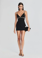 V-Neck Spaghetti Strap Mini Party Dress image 4