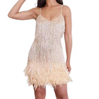 Feather Sequin Off-Shoulder Mini Party Dress image 11