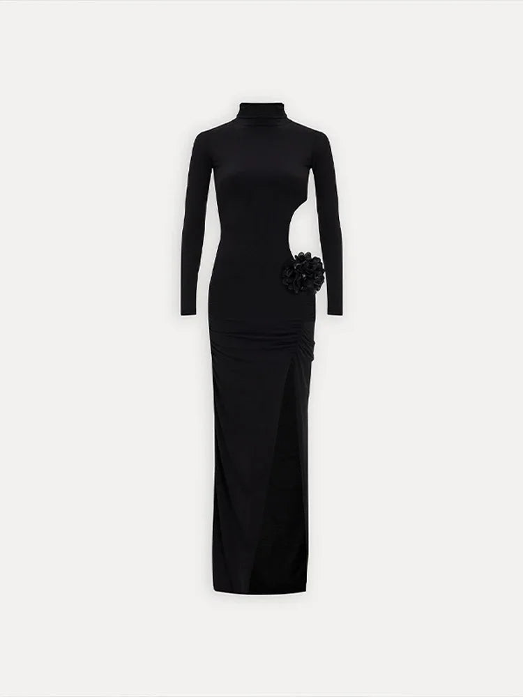 Mock Turtleneck Solid Long Sleeve Party Dress image 9