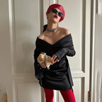 Elegant Party Off Shoulder Slim Mini Sexy Red Dresses Novelty Party Dress image 5