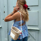 Cherry Plaid Peplum Crop Top image 4