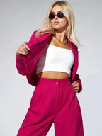 Spring Slim Wide Leg Pants Office Two Piece Set image 11