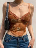 Lace Frill Corset Crop Top image 4
