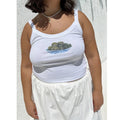 Cartoon Print O-Neck Crop Top image 7