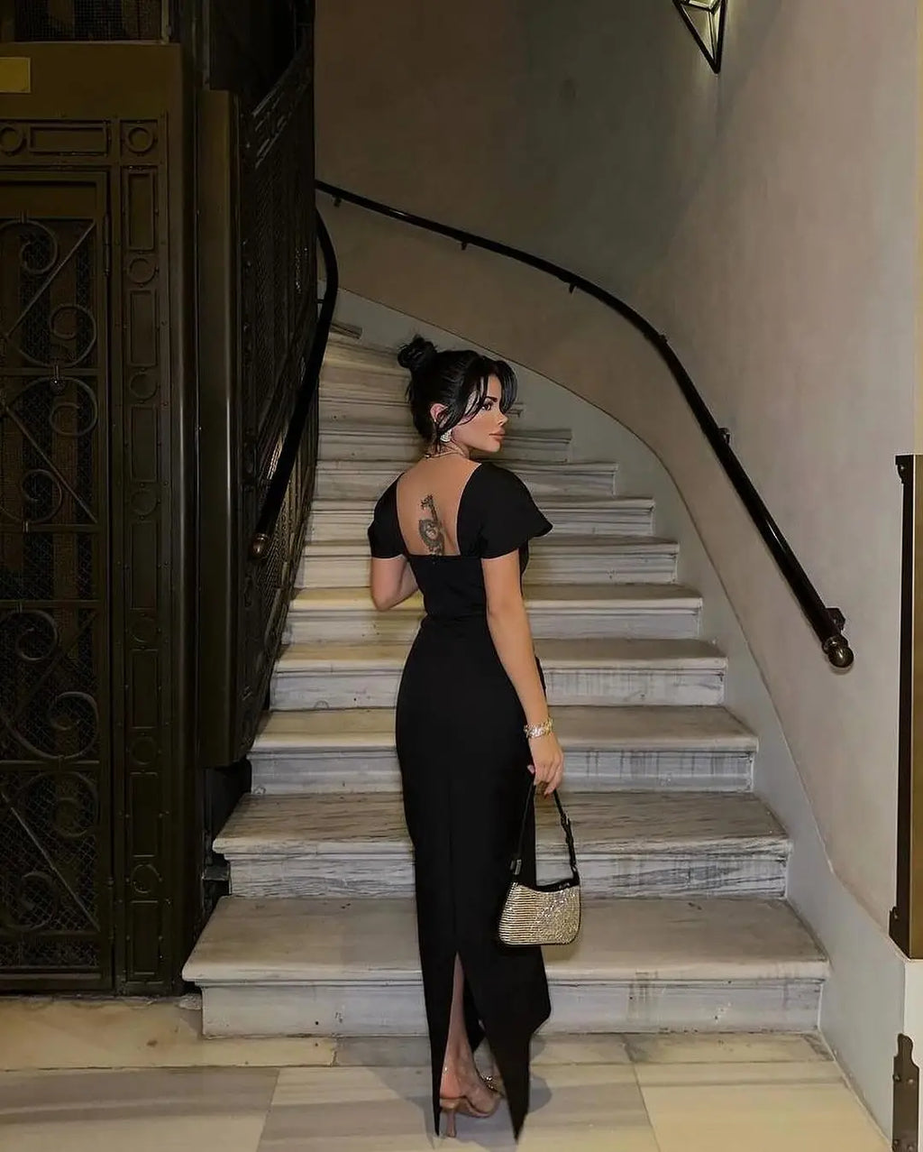 Rhinestone Neck Hanging Party Dress image 4