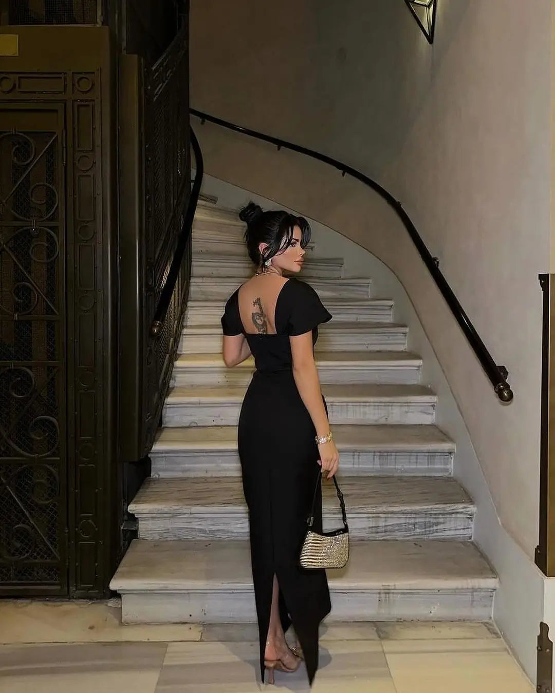 Rhinestone Neck Hanging Party Dress image 4