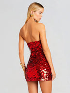 Backless Sequin Mini Party Dress image 2