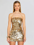 Backless Sequin Mini Party Dress image 6