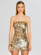 Backless Sequin Mini Party Dress image 6