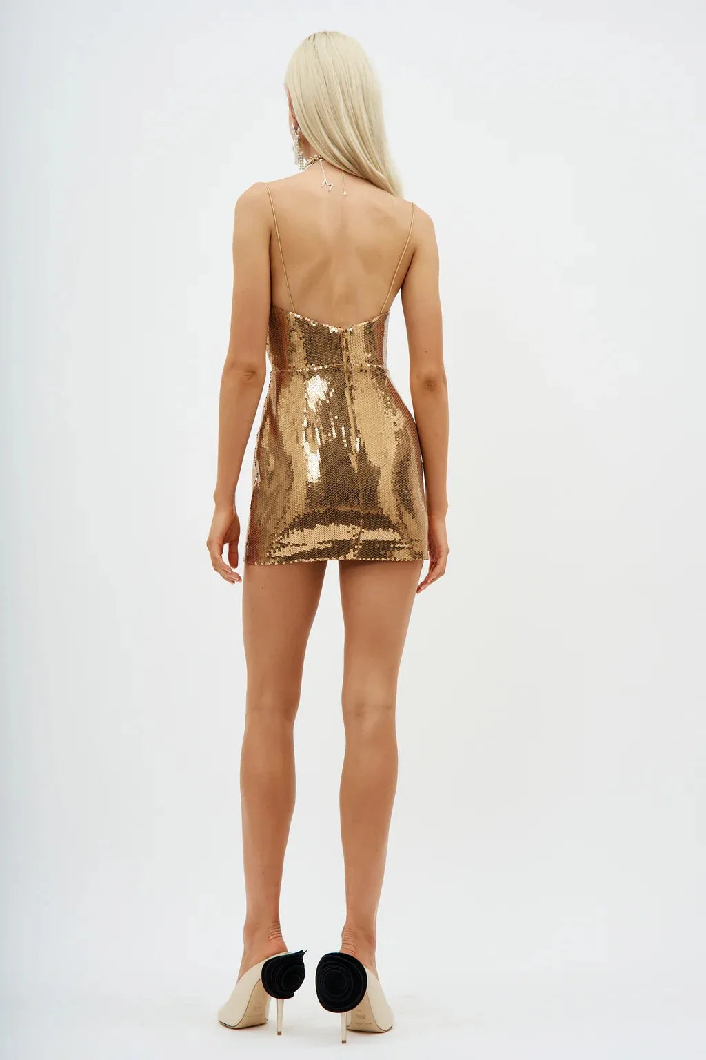 Sequin Wrap Hip Evening Party Dress image 5