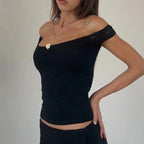 Floral Lace Wrap Milkmaid Crop Top image 5