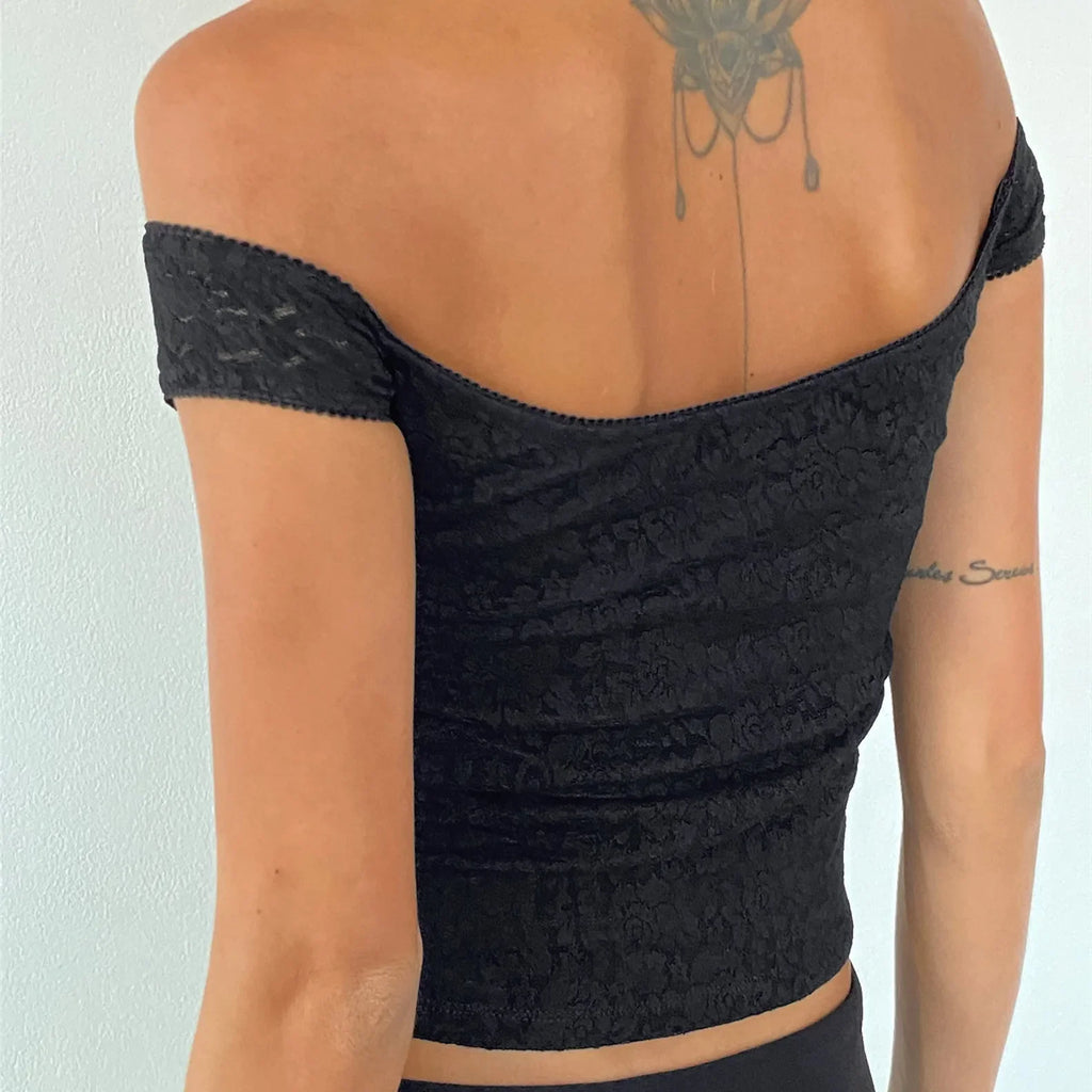Floral Lace Wrap Milkmaid Crop Top image 6