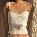 Fruits Patchwork Bow Crop Top image 2