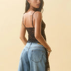 Sheer Floral Lace Crop Top image 4
