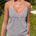 Peplum Spaghetti Strap Crop Top image 3