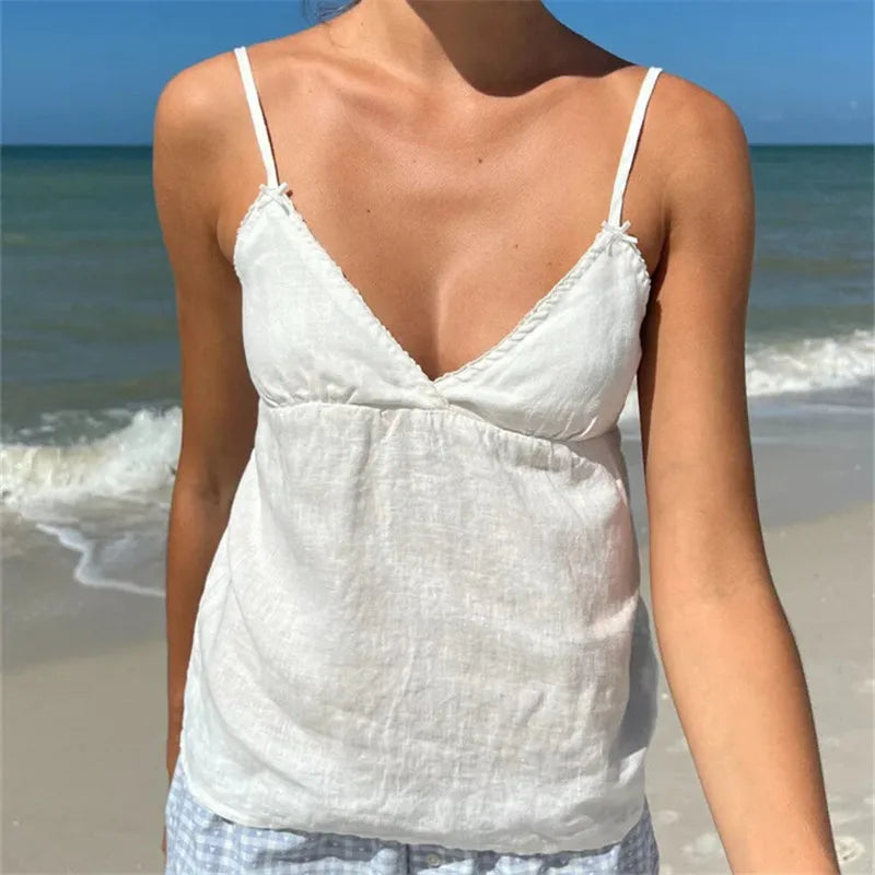 Peplum Spaghetti Strap Crop Top image 5