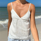 Peplum Spaghetti Strap Crop Top image 5