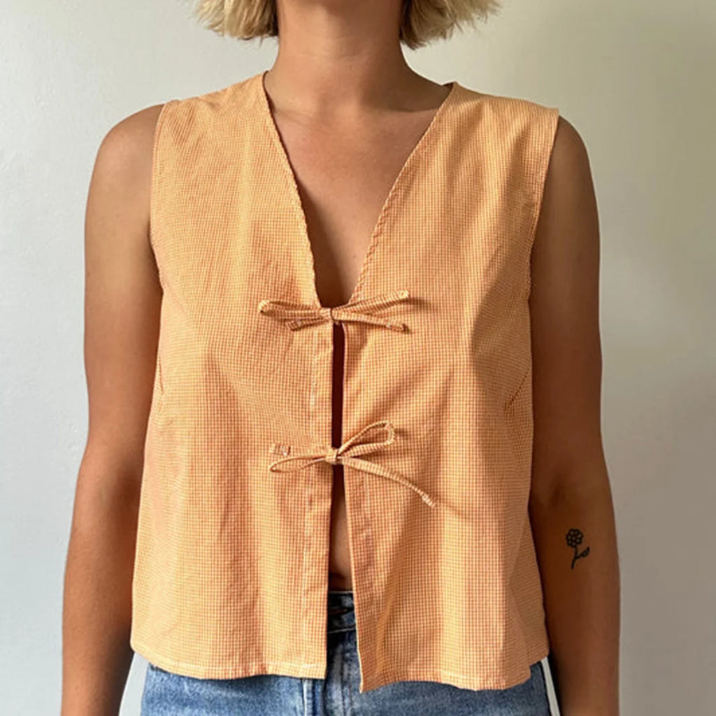 Tie-Front Lace Camis Crop Top image 6