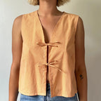 Tie-Front Lace Camis Crop Top image 6