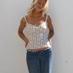 Floral Lace Ruffle Crop Top image 5
