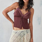 Ruched V-Neck Solid Crop Top image 5