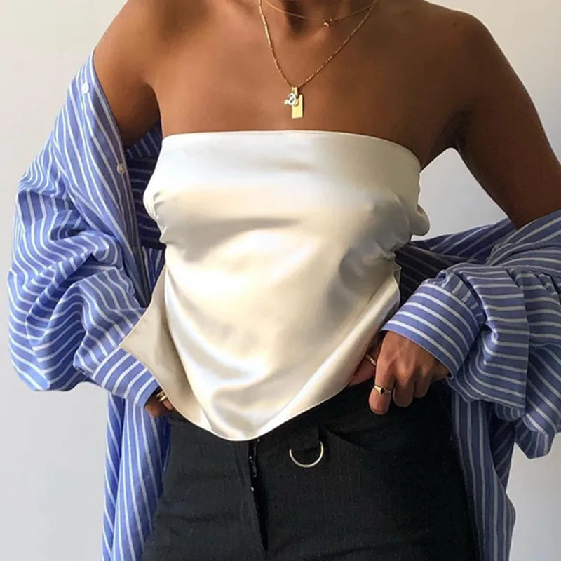Strapless Bandage Bustier Crop Top image 2