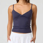 Spaghetti Strap V-Neck Crop Top image 10