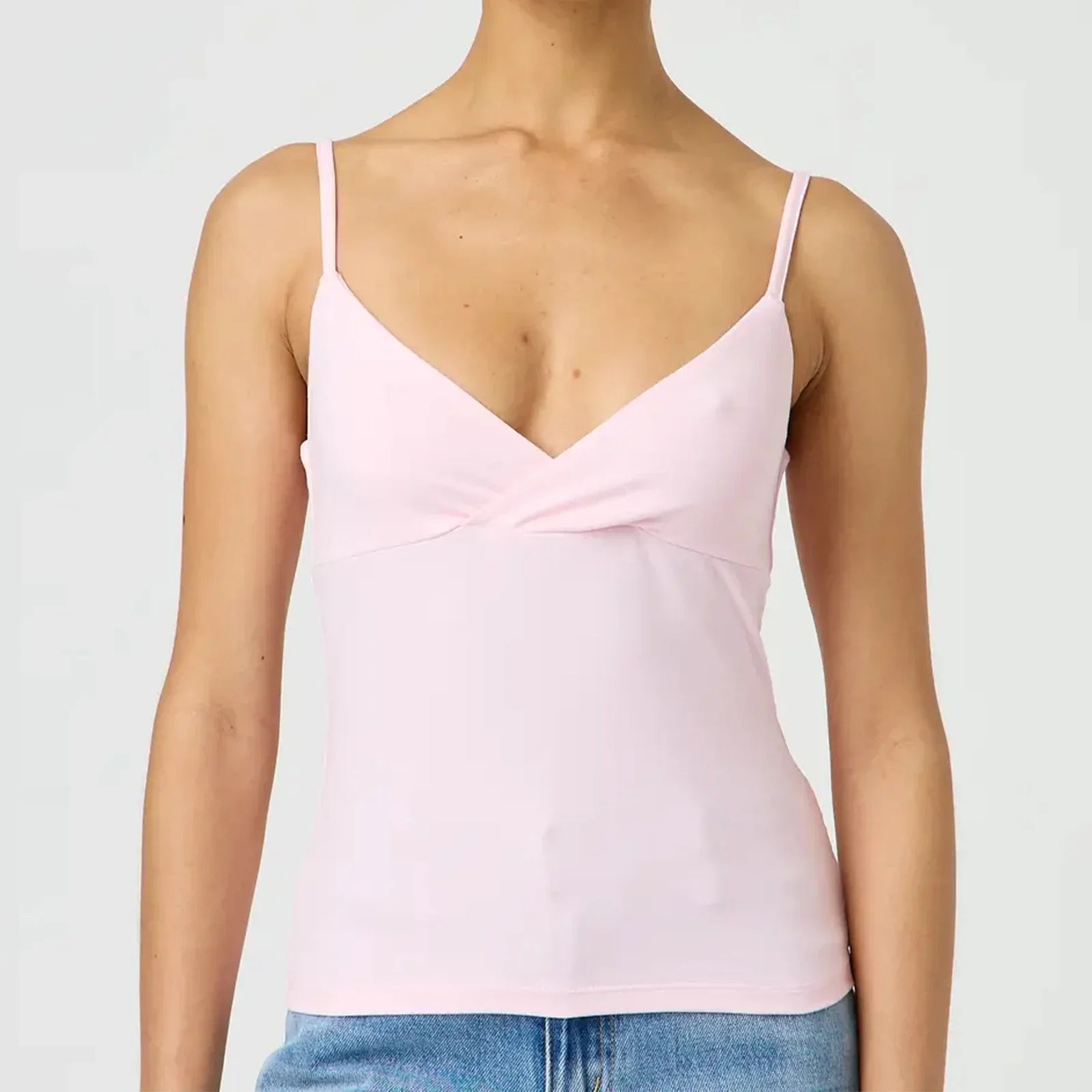 Spaghetti Strap V-Neck Crop Top image 2