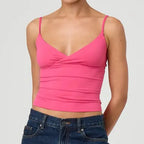 Spaghetti Strap V-Neck Crop Top image 9