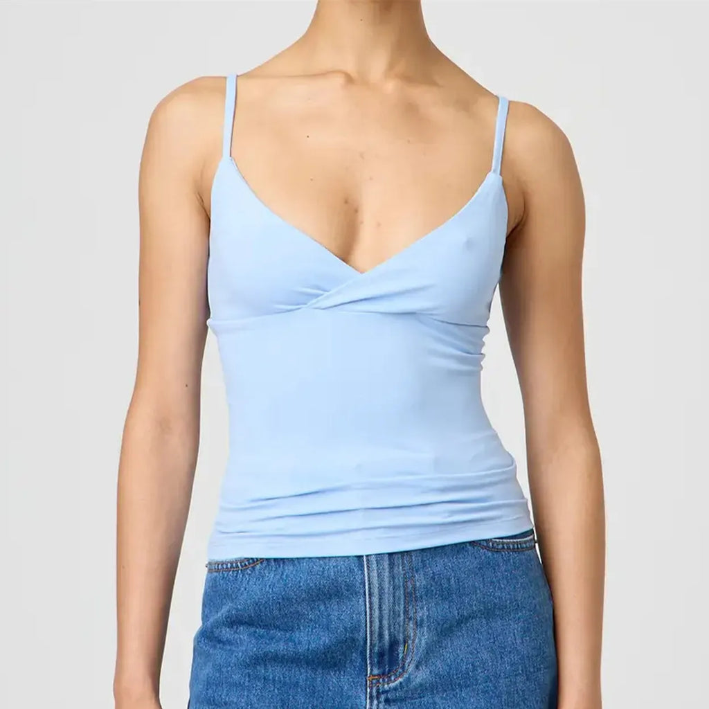 Spaghetti Strap V-Neck Crop Top image 6