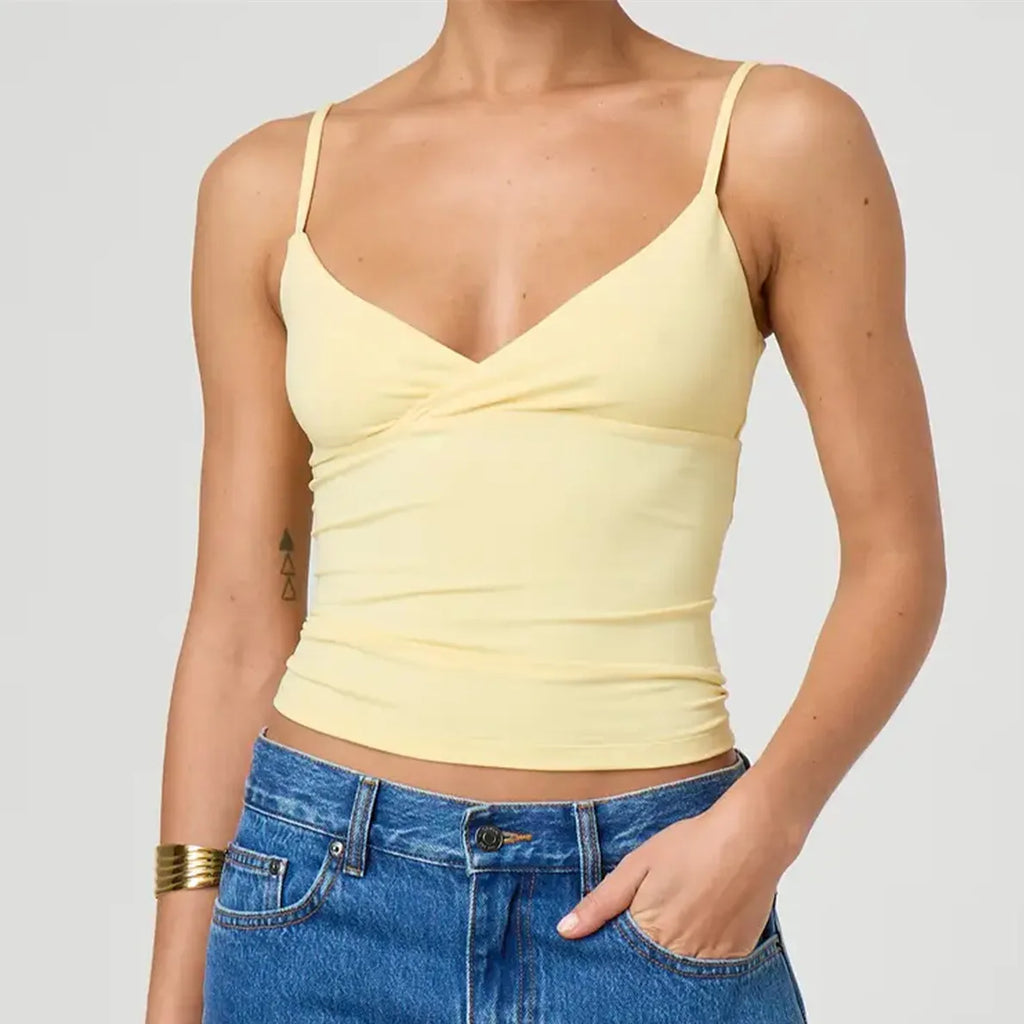 Spaghetti Strap V-Neck Crop Top image 1